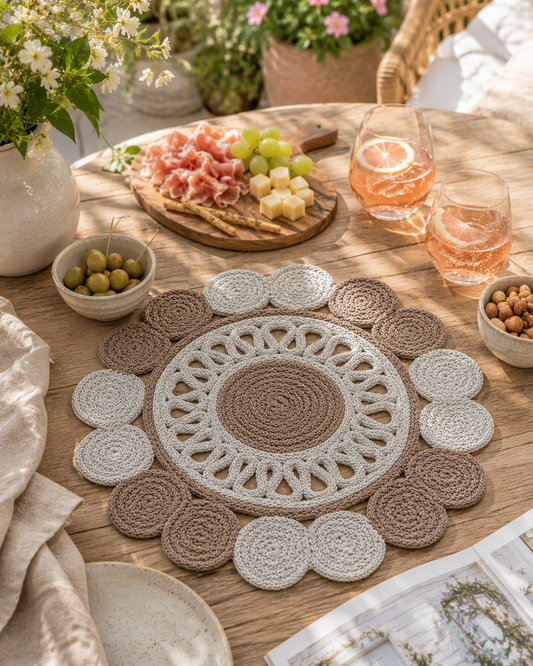 Handgeweven placemat beige crème – Katoen | CRIS