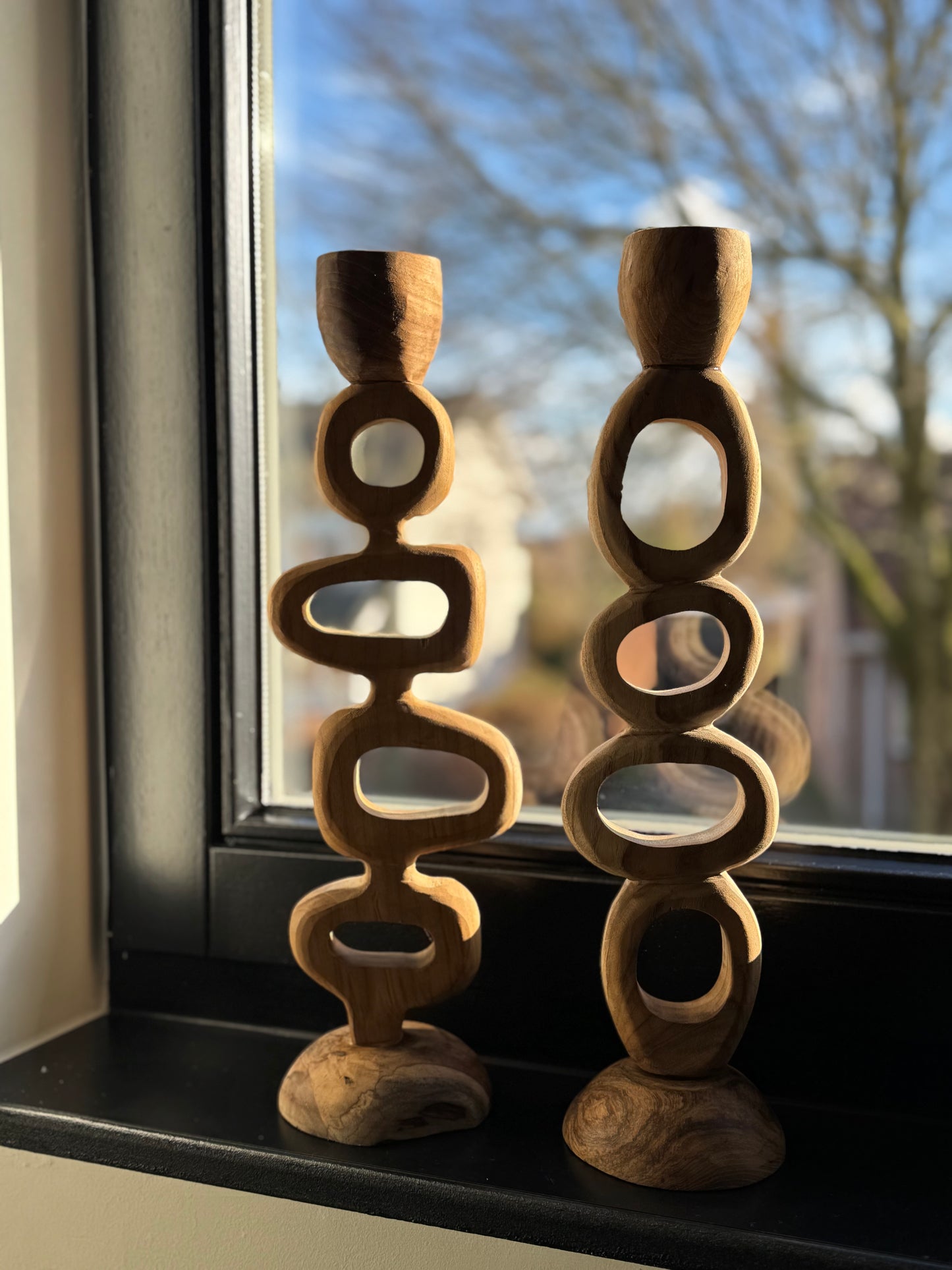 Houten kandelaar - NINA