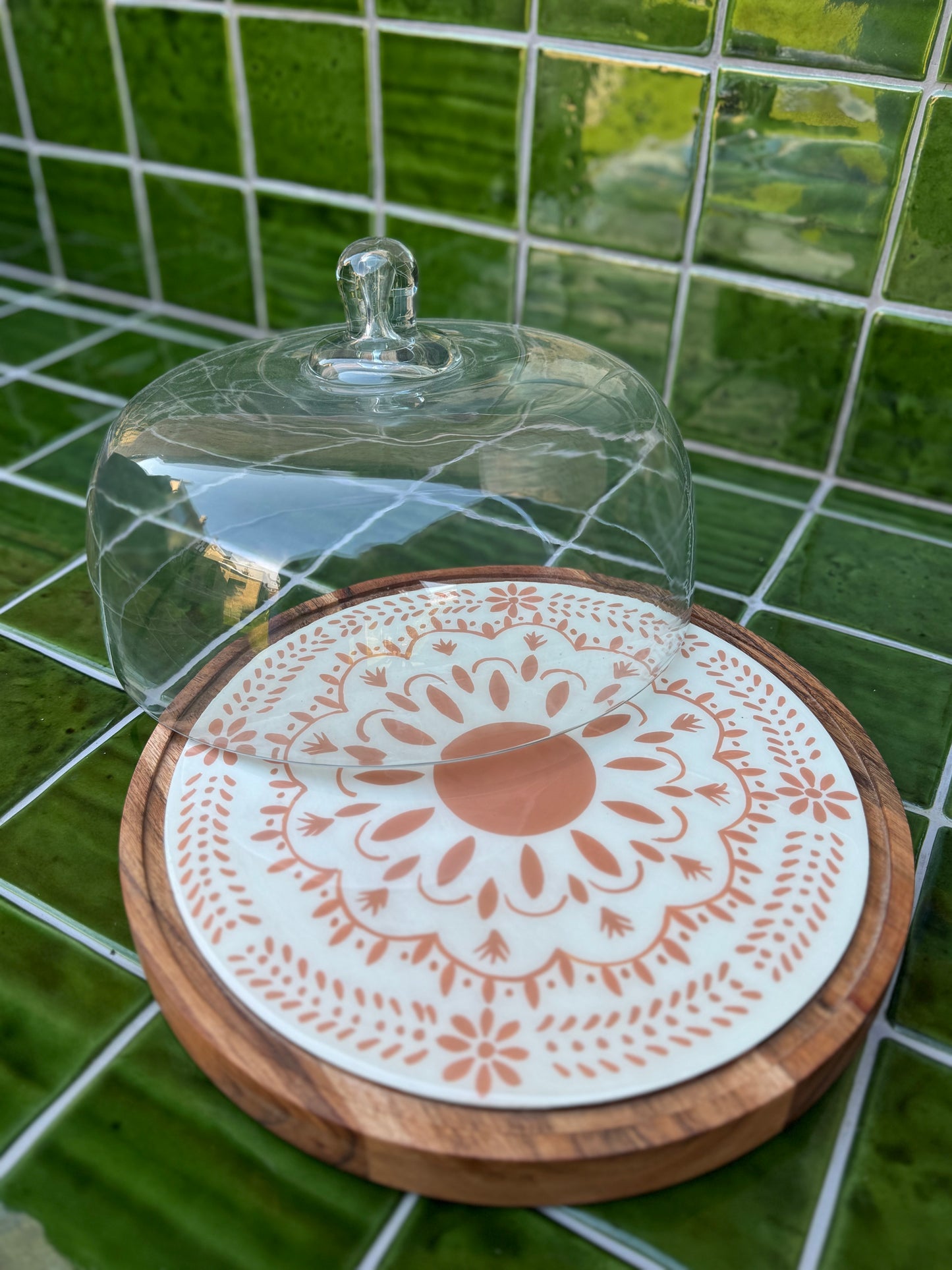 Plateau met stolp - ROOS
