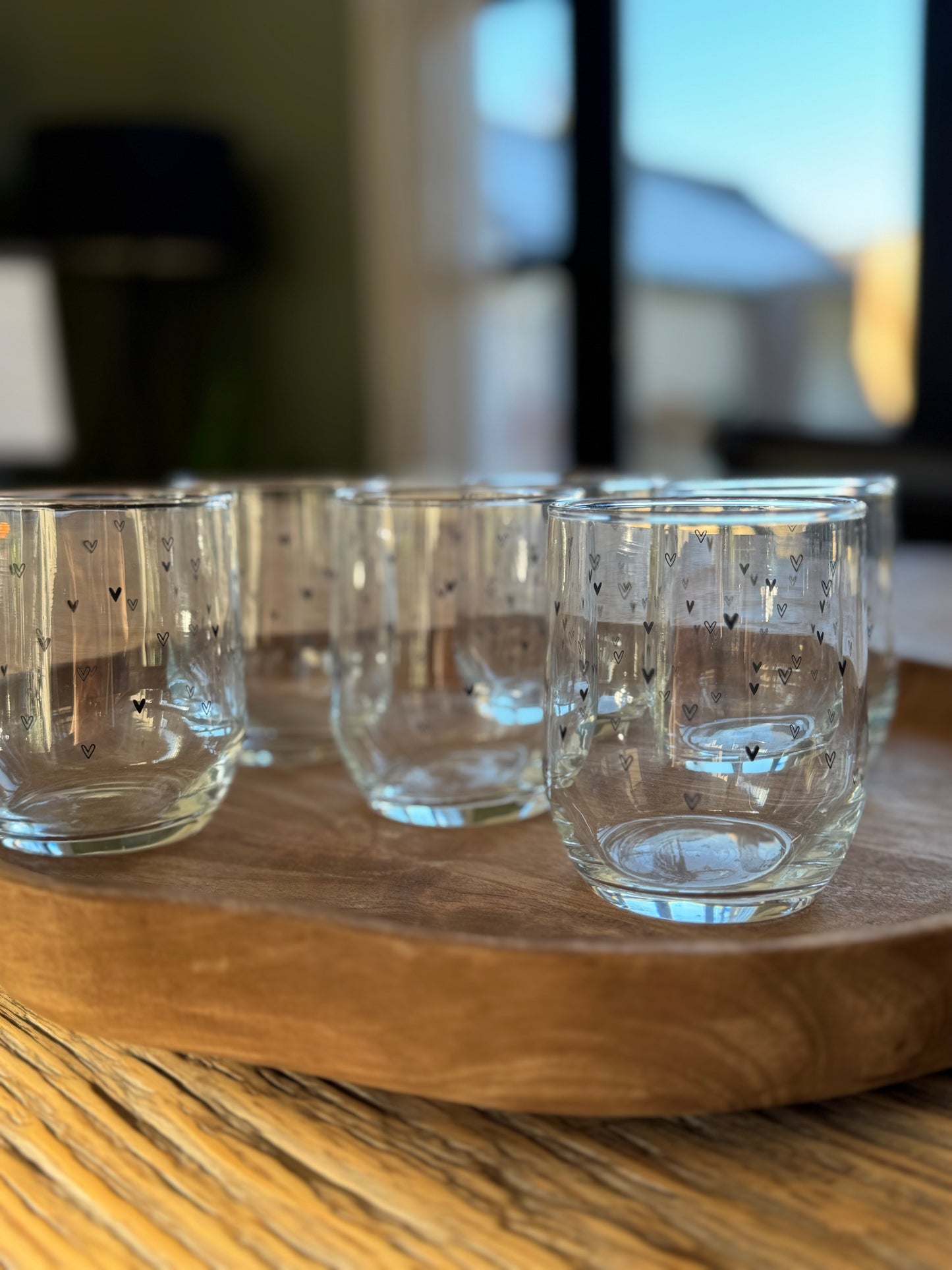 Drinkglas hartjes - LOVE