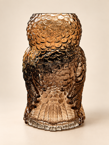 Uil vaas | Bruin glas - LOLA