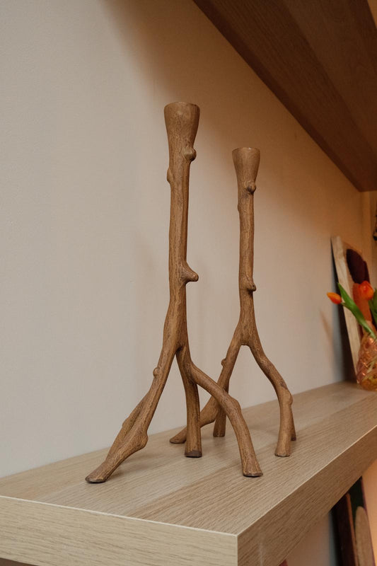 Aluminium design kandelaar | Unieke organische vorm - TWIGGY