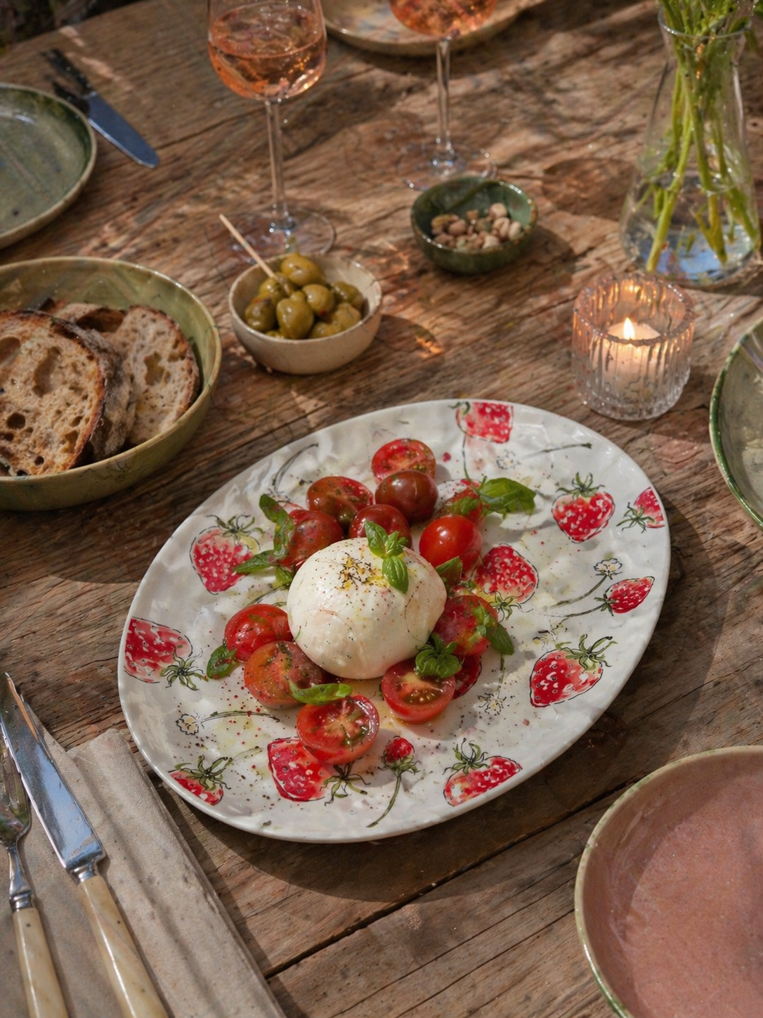 Aardbeien schaal keramiek - speels rood servies | Boltze - STRAWBERRY