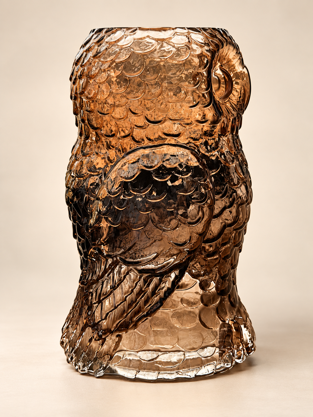 Uil vaas | Bruin glas - LOLA