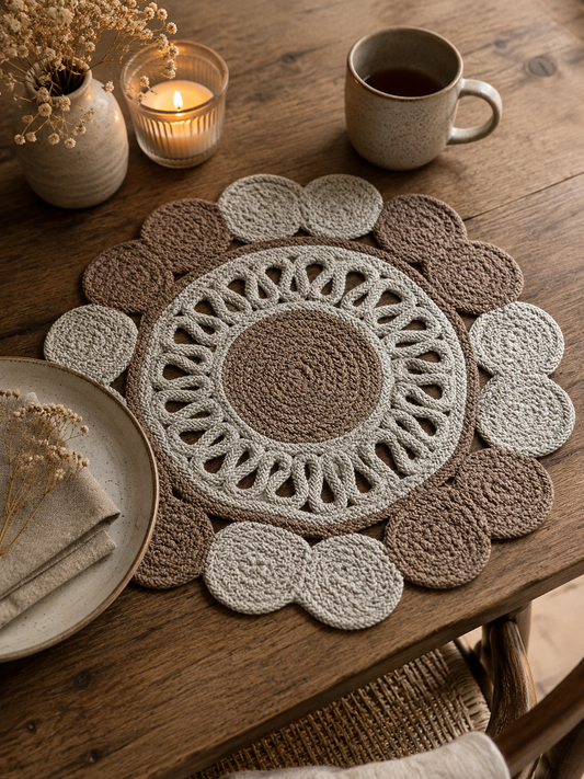 Handgeweven placemat beige crème – Katoen | CRIS