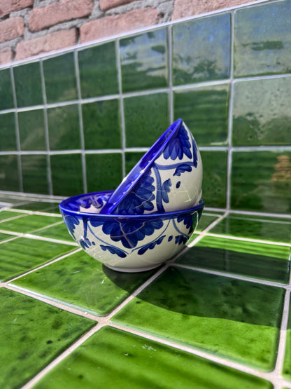 Keramieken kommen blauw met wit - mediterrane stijl | J-Line GRANADA