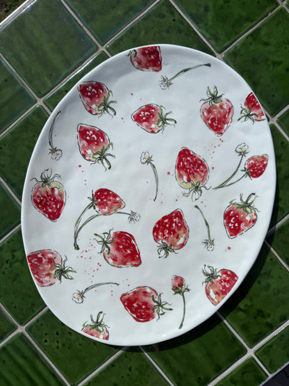 Aardbeien schaal keramiek - speels rood servies | Boltze - STRAWBERRY