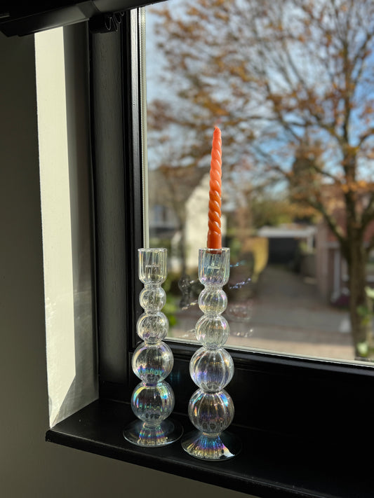 Glazen bolletjes kandelaar - JANNE