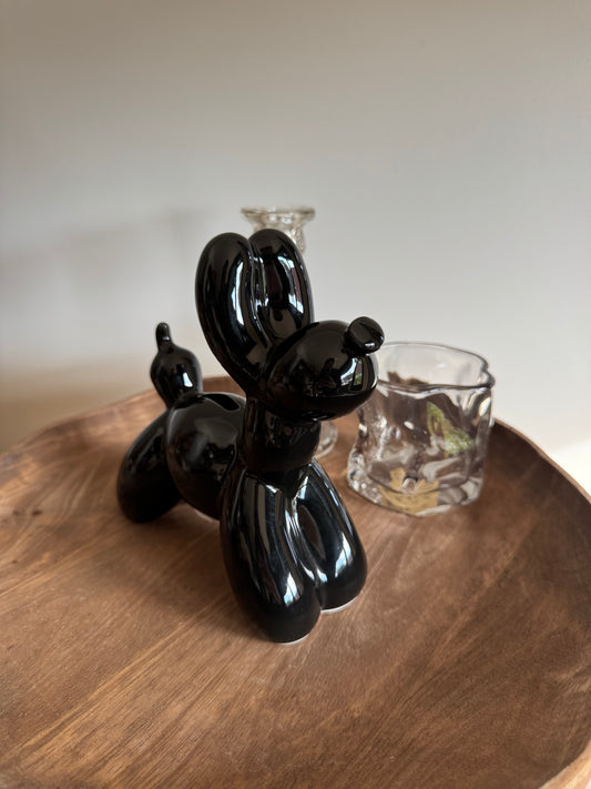 Spaarpot ballonhond zwart | Keramiek & Decoratie - BOBBIE