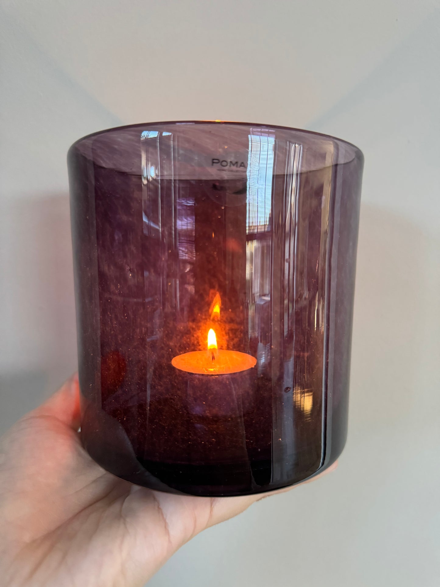 Glazen windlicht van het merk Pomax | Decoratief & aubergine kleur - SKLO