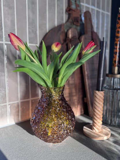 Glazen bloemenvaas | Bloemen design - MADELIEF
