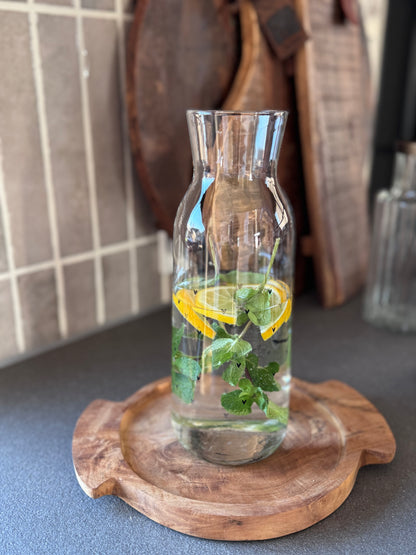 Waterkaraf met hartjes design | helder glas - LOVE