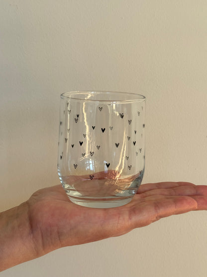 Drinkglas hartjes - LOVE