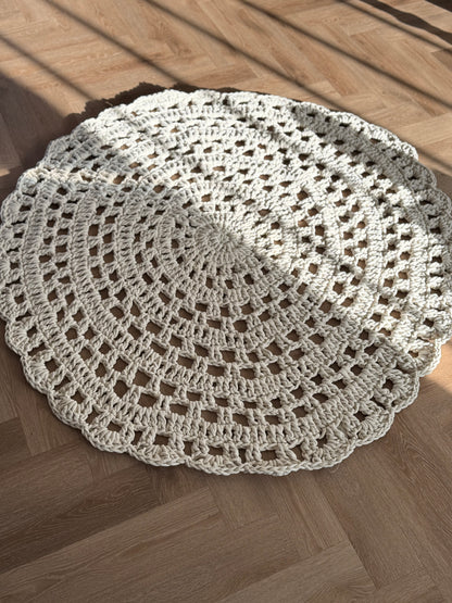 Crochet rond vloerkleed - LIVIA